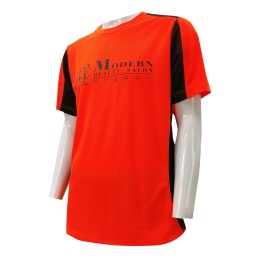 訂做網眼布短袖T恤    設計撞色袖 撞色肩 腰圍撞色   黑色印花logo   網眼布設計工廠  T1065 訂做網眼布短袖T恤    設計撞色袖 撞色肩 腰圍撞色   黑色印花logo   網眼布設計工廠  T1065